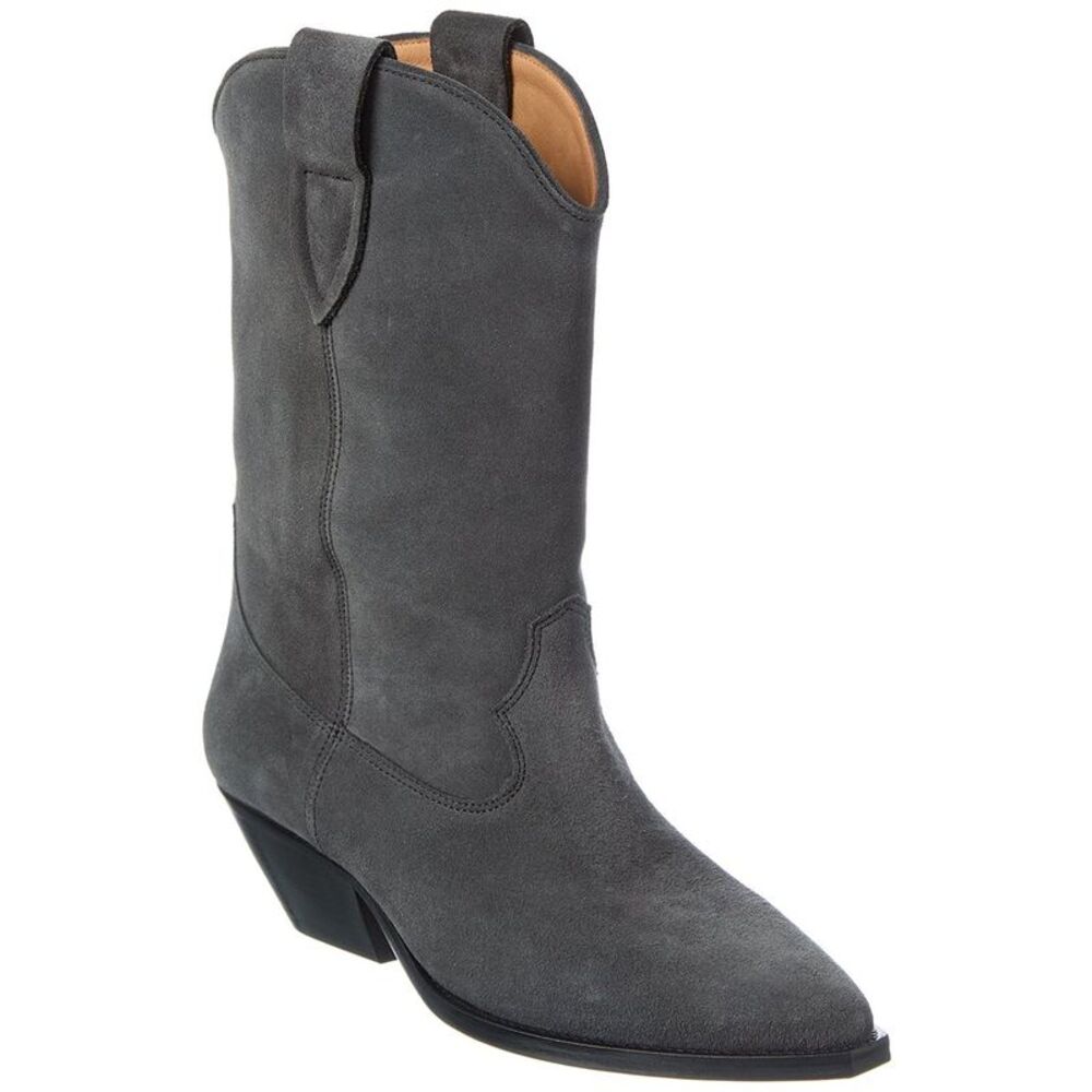 Isabel Marant Duerto Suede Cowboy Boot, Grey